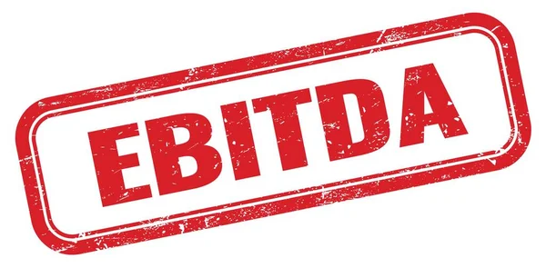 EBITDA kırmızı grungy dikdörtgen mühür işareti.