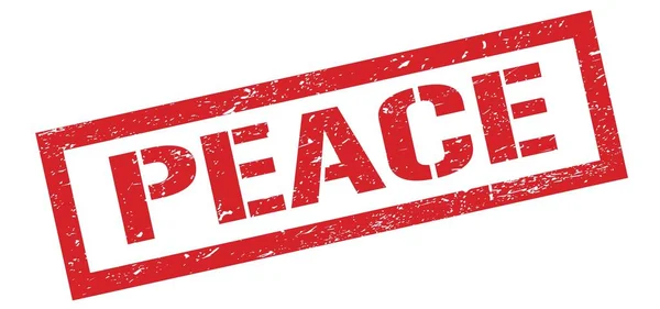 Peace Röd Grungy Rektangel Stämpel Tecken — Stockfoto