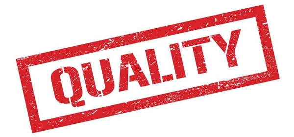 Quality Red Grungy Rectangle Stamp Sign — Stock Photo, Image