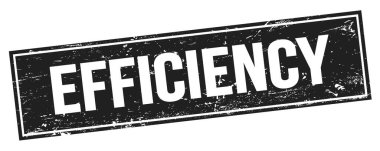 Siyah grungy dikdörtgen damga işareti üzerinde EFFICIENCY metin.