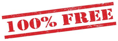 Kırmızı grungy dikdörtgen damgalı% 100 özgür metin.