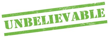 Yeşil grungy dikdörtgen damgalı Inanılmaz metin.