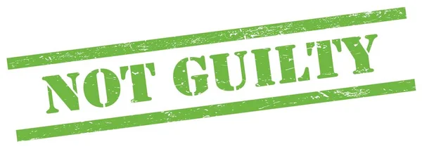 Nie Guilty Tekst Zielonym Grungy Prostokąta Pieczęć — Zdjęcie stockowe