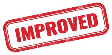 İMPROVED kırmızı grungy dikdörtgen mühür işareti.