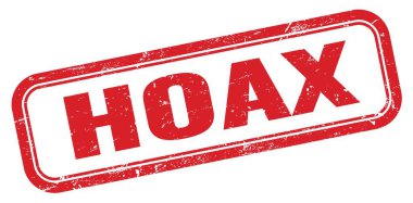 HOAX kırmızı grungy dikdörtgen pul işareti.