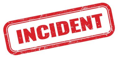 Olay Kırmızı Pis Dikdörtgen Pul İşareti.