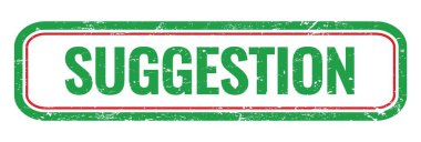 SUGGESTION yeşil grungy dikdörtgen mühür işareti.