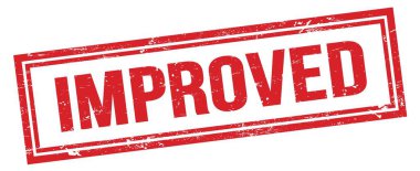 İMPROVED kırmızı grungy dikdörtgen mühür işareti.
