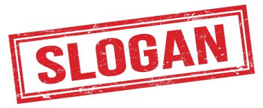 SLOGAN kırmızı grungy dikdörtgen mühür işareti.