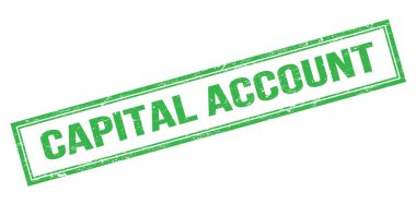 CAPITAL ACCOUNT Yeşil grungy dikdörtgen mühür işareti.