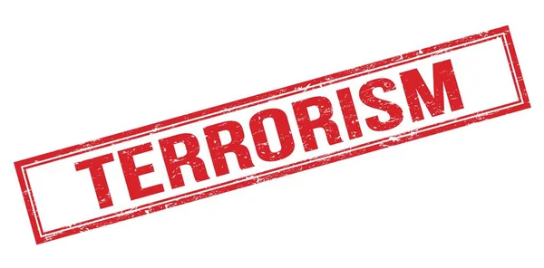 Terrorism Red Grungy Rectangle Stamp Sign — Stock Photo, Image