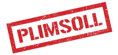 PLIMSOLL kırmızı grungy dikdörtgen mühür işareti.