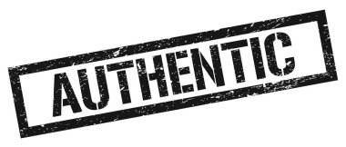ATHENTİK siyah grungy dikdörtgen damga işareti.