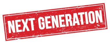 Kırmızı grungy dikdörtgen damga işareti üzerinde NEXT GENERATION metin.