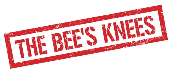 Bee Röda Grungy Rektangel Stämpel Tecken — Stockfoto