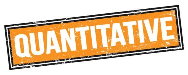 Turuncu siyah grungy dikdörtgen damga işareti üzerine niceliksel metin.