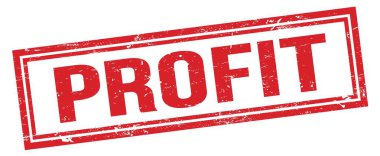PROFIT kırmızı grungy dikdörtgen pul işareti.