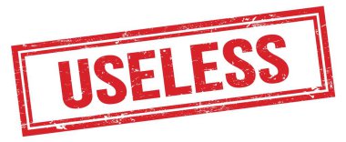 Faydasız kırmızı çirkin dikdörtgen pul işareti.