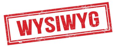 WYSIWYG kırmızı grungy dikdörtgen işareti.