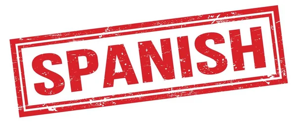 SPANISH kırmızı grungy dikdörtgen damga işareti.