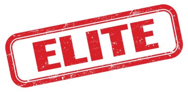 ELITE kırmızı grungy dikdörtgen damga işareti.