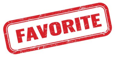 FAVORITE kırmızı grungy dikdörtgen mühür işareti.