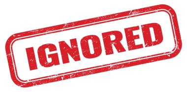 IGNORED kırmızı grungy dikdörtgen mühür işareti.