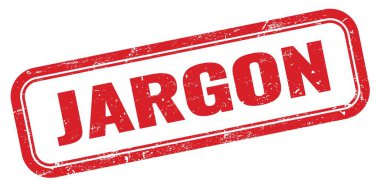 JARGON kırmızı grungy dikdörtgen mühür işareti.