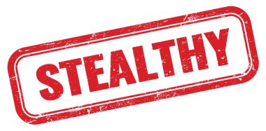 STEALTHY kırmızı grungy dikdörtgen mühür işareti.