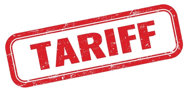 Tariff Red Grungy Rectangle Stamp Sign — Stock Photo, Image