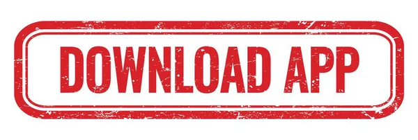 Download App Vermelho Retângulo Grungy Sinal Carimbo — Fotografia de Stock