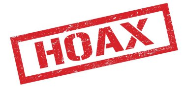 HOAX kırmızı grungy dikdörtgen pul işareti.