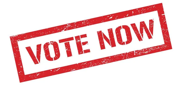 Vote Now Red Grungy Rectangle Stamp Sign — Stock Photo, Image