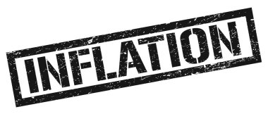 INFLATION Siyah grungy dikdörtgen mühür işareti.