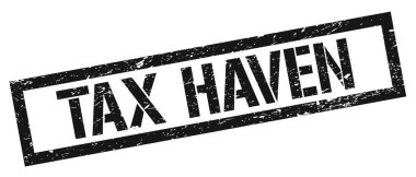 Vergi HAVEN siyah grungy dikdörtgen mühür işareti.