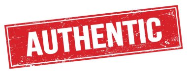 Kırmızı grungy dikdörtgen damga işareti üzerinde ATHENTIC metin.