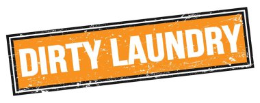 Kirli çamaşırlı yazı turuncu, siyah, kirli dikdörtgen damgalı..