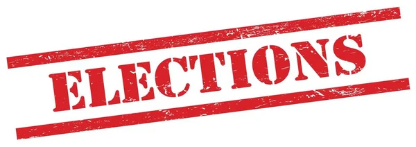 Elecciones Texto Rojo Grueso Rectángulo Sello — Foto de Stock