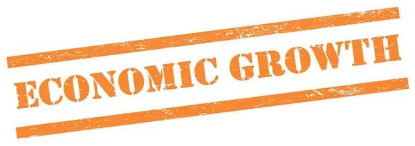 Economic Wachstum Text Auf Orange Grungy Rechteck Marke — Stockfoto