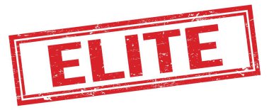 ELITE kırmızı grungy dikdörtgen damga işareti.