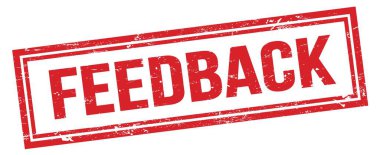 FEEDback kırmızı grungy dikdörtgen damga işareti.