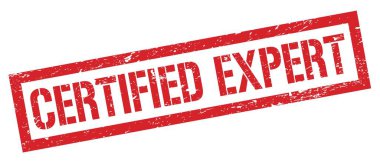 CERTIFED KURUMU kırmızı grungy dikdörtgen mühür işareti.