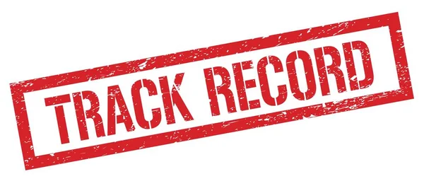 Track Record Rood Grungy Rechthoek Stempel Teken — Stockfoto