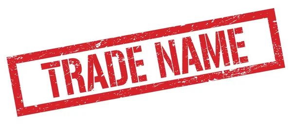 Trade Name Red Grungy Rectangle Stamp Sign — Stock Photo, Image