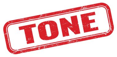 Tone kırmızı grungy dikdörtgen pul işareti.