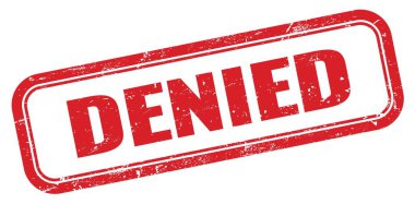 DENIED kırmızı grungy dikdörtgen mühür işareti.