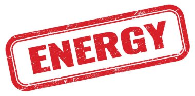 GENERGY kırmızı grungy dikdörtgen mühür işareti.