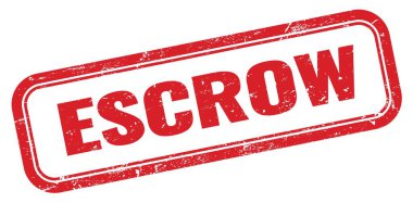 ESCROW kırmızı grungy dikdörtgen damga işareti.