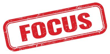 FOCUS kırmızı grungy dikdörtgen damga işareti.