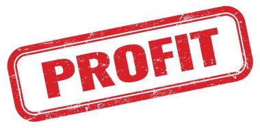 PROFIT kırmızı grungy dikdörtgen pul işareti.